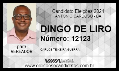 Candidato DINGO DE LIRO 2024 - ANTÔNIO CARDOSO - Eleições