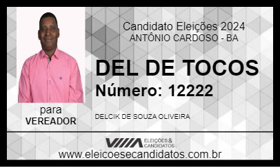 Candidato DEL DE TOCOS 2024 - ANTÔNIO CARDOSO - Eleições