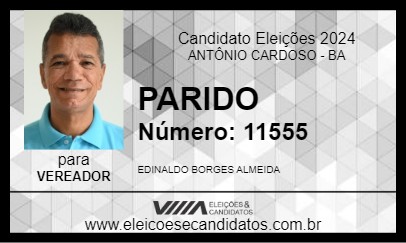 Candidato PARIDO 2024 - ANTÔNIO CARDOSO - Eleições