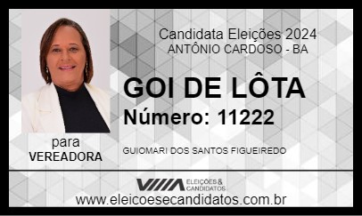 Candidato GOI DE LÔTA 2024 - ANTÔNIO CARDOSO - Eleições