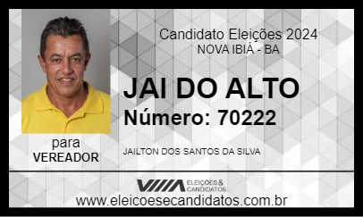 Candidato JAI DO ALTO 2024 - NOVA IBIÁ - Eleições