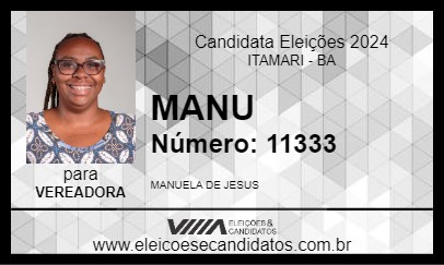 Candidato MANU 2024 - ITAMARI - Eleições