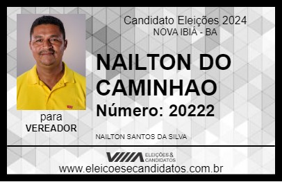 Candidato NAILTON DO CAMINHAO 2024 - NOVA IBIÁ - Eleições