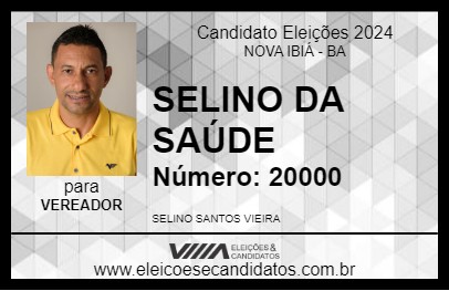 Candidato SELINO DA SAÚDE 2024 - NOVA IBIÁ - Eleições