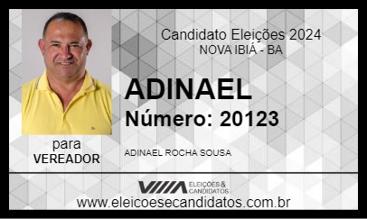 Candidato ADINAEL 2024 - NOVA IBIÁ - Eleições