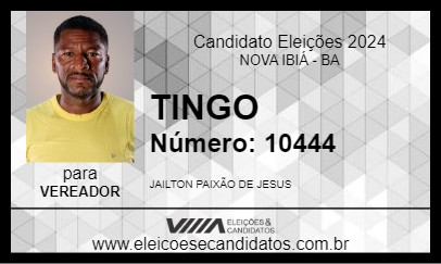 Candidato TINGO 2024 - NOVA IBIÁ - Eleições