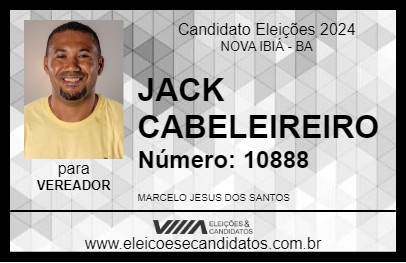 Candidato JACK CABELEIREIRO 2024 - NOVA IBIÁ - Eleições