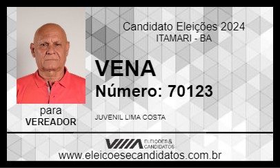 Candidato VENA 2024 - ITAMARI - Eleições