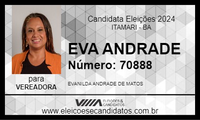 Candidato EVA ANDRADE 2024 - ITAMARI - Eleições