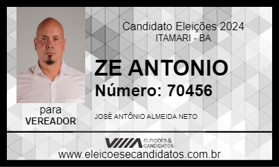 Candidato ZE ANTONIO 2024 - ITAMARI - Eleições