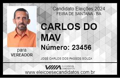 Candidato CARLOS DO MAV 2024 - FEIRA DE SANTANA - Eleições