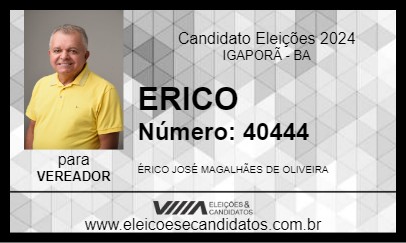 Candidato ERICO 2024 - IGAPORÃ - Eleições