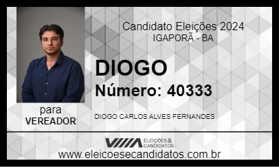 Candidato DIOGO 2024 - IGAPORÃ - Eleições