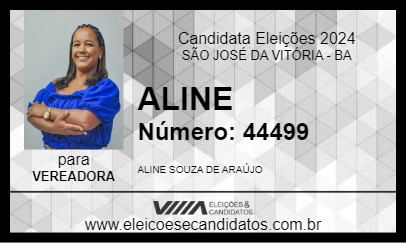 Candidato ALINE 2024 - SÃO JOSÉ DA VITÓRIA - Eleições