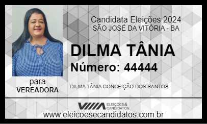 Candidato DILMA TÂNIA 2024 - SÃO JOSÉ DA VITÓRIA - Eleições