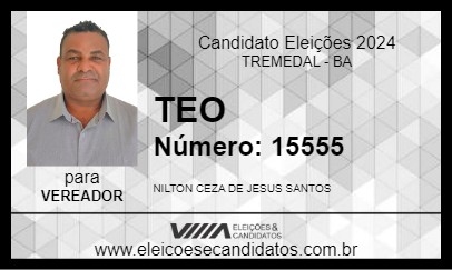 Candidato TEO 2024 - TREMEDAL - Eleições