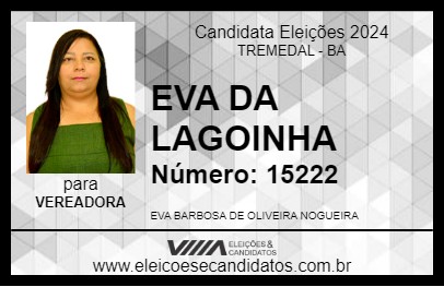 Candidato EVA DA LAGOINHA 2024 - TREMEDAL - Eleições