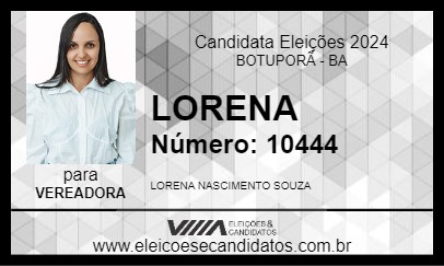 Candidato LORENA 2024 - BOTUPORÃ - Eleições