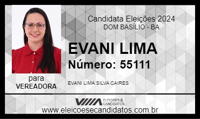 Candidato EVANI LIMA 2024 - DOM BASÍLIO - Eleições