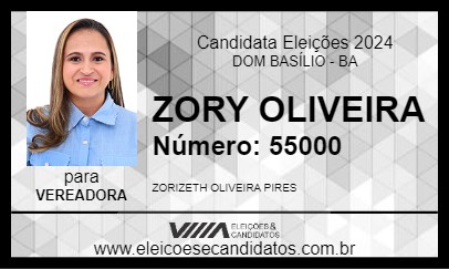 Candidato ZORY OLIVEIRA 2024 - DOM BASÍLIO - Eleições