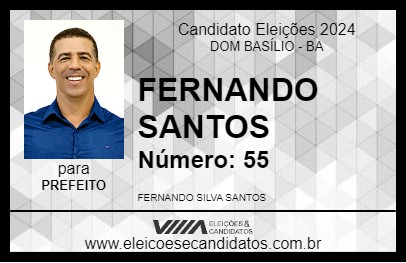 Candidato FERNANDO SANTOS 2024 - DOM BASÍLIO - Eleições