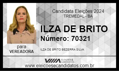 Candidato ILZA DE BRITO 2024 - TREMEDAL - Eleições