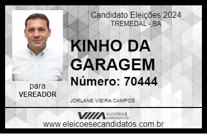 Candidato KINHO DA GARAGEM 2024 - TREMEDAL - Eleições