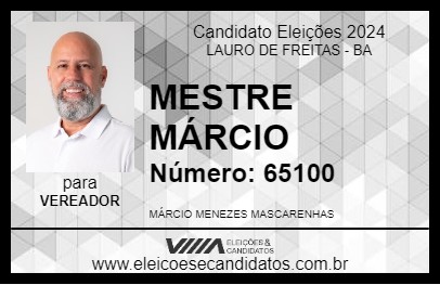 Candidato MESTRE MÁRCIO 2024 - LAURO DE FREITAS - Eleições