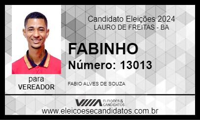 Candidato FABINHO 2024 - LAURO DE FREITAS - Eleições