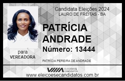 Candidato PATRÍCIA ANDRADE 2024 - LAURO DE FREITAS - Eleições