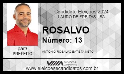 Candidato ROSALVO 2024 - LAURO DE FREITAS - Eleições