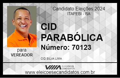 Candidato CID PARABÓLICA 2024 - ITAPEBI - Eleições