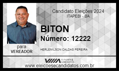 Candidato BITON 2024 - ITAPEBI - Eleições