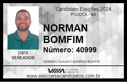 Candidato NORMAN BOMFIM 2024 - POJUCA - Eleições