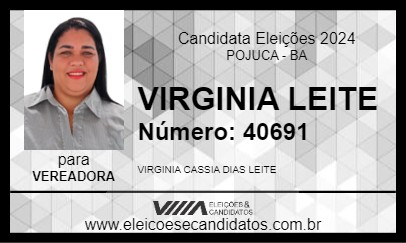 Candidato VIRGINIA LEITE 2024 - POJUCA - Eleições