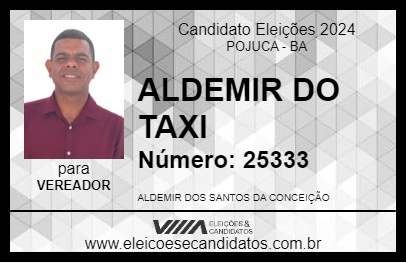 Candidato ALDEMIR DO TAXI 2024 - POJUCA - Eleições