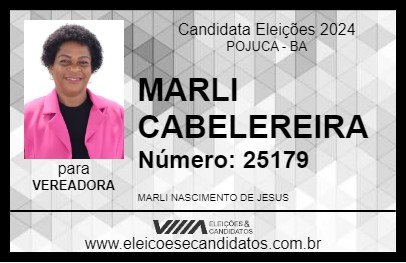 Candidato MARLI CABELEREIRA 2024 - POJUCA - Eleições