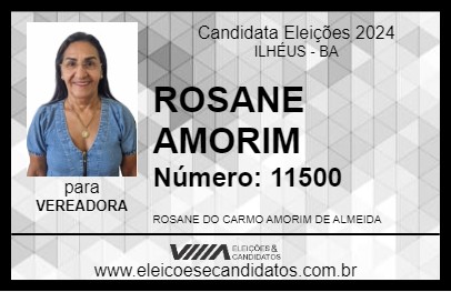 Candidato ROSANE AMORIM 2024 - ILHÉUS - Eleições