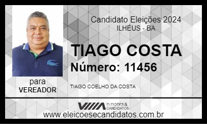 Candidato TIAGO COSTA 2024 - ILHÉUS - Eleições