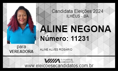 Candidato ALINE NEGONA 2024 - ILHÉUS - Eleições