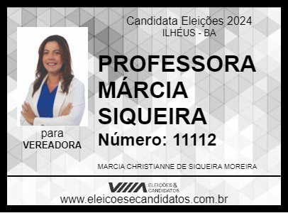 Candidato PROFESSORA MÁRCIA SIQUEIRA 2024 - ILHÉUS - Eleições