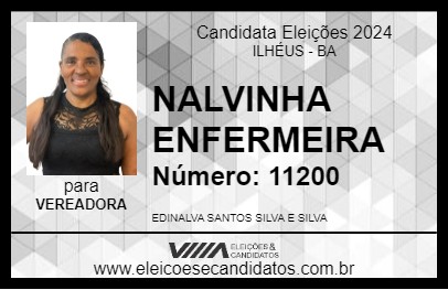 Candidato NALVINHA ENFERMEIRA 2024 - ILHÉUS - Eleições