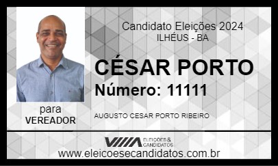 Candidato CÉSAR PORTO 2024 - ILHÉUS - Eleições