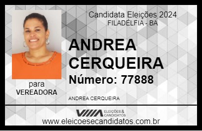 Candidato ANDREA CERQUEIRA 2024 - FILADÉLFIA - Eleições