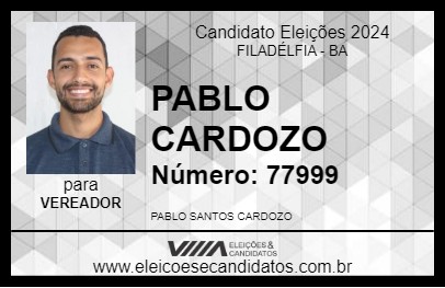 Candidato PABLO CARDOZO 2024 - FILADÉLFIA - Eleições