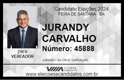 Candidato JURANDY CARVALHO 2024 - FEIRA DE SANTANA - Eleições