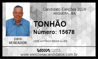 Candidato TONHÃO 2024 - ANGUERA - Eleições