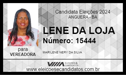 Candidato LENE DA LOJA 2024 - ANGUERA - Eleições