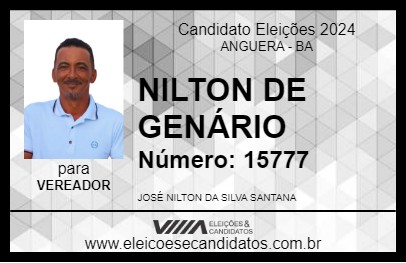 Candidato NILTON DE GENÁRIO 2024 - ANGUERA - Eleições