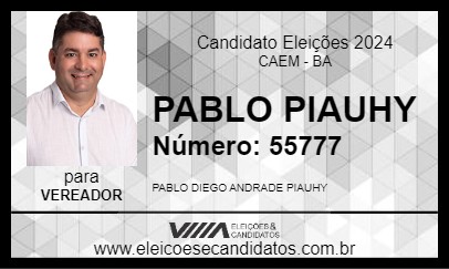 Candidato PABLO PIAUHY 2024 - CAEM - Eleições